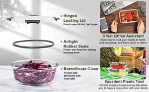 Shiweixian lò vi sóng, lò nướng, tủ đông và máy rửa chén an toàn aitgight thủy tinh thực phẩm <span class=keywords><strong>container</strong></span> với Vent nắp cho trẻ em trở lại trường học - Product Image 3