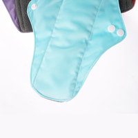 Toalla Sanitaria de Maternidad Lavable, Reutilizable y Transpirable, con Interior de Carbón de Bambú, Capa Superior de Algodón Suave, Forma Alada, Súper Absorbente