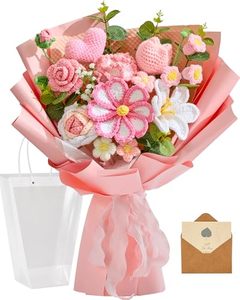 Cadeaux créatifs personnalisés, produits faits à la main, tricot, grand bouquet de fleurs, fleurs en <span class=keywords><strong>coton</strong></span> au <span class=keywords><strong>crochet</strong></span> <span class=keywords><strong>pour</strong></span> mariage, cadeaux d'anniversaire - Product Image 5