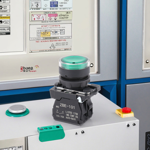 XB5 22mm LED botón autoblocante redondo plano azul amarillo verde rojo blanco momentáneo interruptores de botón de plástico con luz - Product Image 6