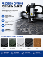 Cortadora Digital de Cama Plana para la Fabricación de Juntas de Goma Espuma y PTFE de Alta Precisión Sin Quemaduras, Sin Fusión ni Deformación