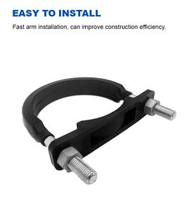 ข้อต่อท่อปั๊มคอนกรีตแบบจุ่มร้อนชุบสังกะสี DN125 ชนิดตัวยู พร้อมยางรองสีดำ, ยูโบลท์ - Product Image 3