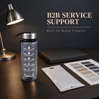 Bouteille d'eau de sport à large ouverture, sans BPA, en Tritan, facile à remplir, avec sangle en nylon portable et base durable, impression personnalisée