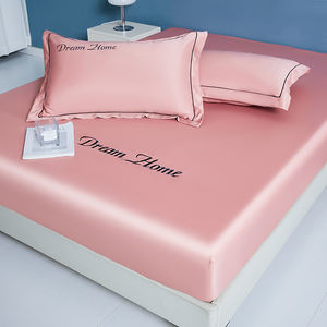 Nouvelle <span class=keywords><strong>drap</strong></span>-<span class=keywords><strong>housse</strong></span> en soie glacée lavée à l'eau de classe A 2026, série Ice Silk Dream Home, <span class=keywords><strong>drap</strong></span>-<span class=keywords><strong>housse</strong></span> simple personnalisable - Product Image 2