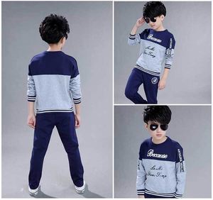 Ensemble de vêtements de sport pour garçons, vêtements décontractés, imprimé automne 2022, ensemble deux pièces, survêtement en coton mélangé pour enfants - Product Image 2