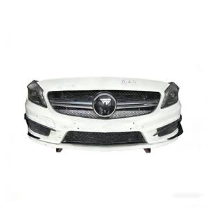 Para Mercedes-Benz: Conjunto de labio de parachoques delantero de plástico <span class=keywords><strong>blanco</strong></span> para rejilla de parachoques de coche Clase A 2014-2019, usado - Product Image 4
