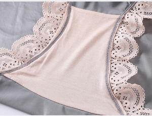 Culottes en satin et dentelle, nouveau style, en soie, pour femmes rondes, grandes tailles 100-120 kg, bikini, sous-vêtements sans couture pour adultes, culottes en nylon tricoté - Product Image 3