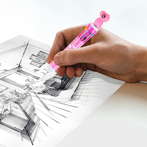 Bolígrafos de Plástico con Diseño de Dinosaurio, Multicolor, Lindos y Divertidos, Promocionales, 10 en 1, Recargables, Retráctiles, con Impresión de Logotipo Personalizado - Product Image 4