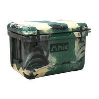 Boîte de rangement pour aliments en PE imperméable et isolée, motif camouflage léopard, capacité 45L, avec logo personnalisé