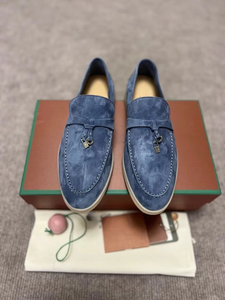 Zapatillas de Diseñador de Lujo, Zapatos Casuales de Gamuza, Antideslizantes, Clásicos, de Suela Plana, con Plantillas de Cuero para Oficina, Aptas para Otoño - Product Image 3