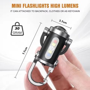 LED Cắm trại Móc chìa khóa đèn pin sạc làm việc ánh sáng cho câu cá và đi bộ đường dài - Product Image 3