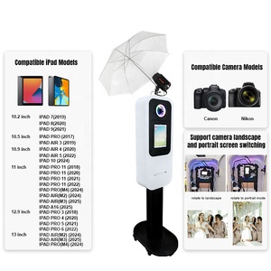 Kiosque photo tout-en-un compatible <span class=keywords><strong>iPad</strong></span> et appareil photo reflex numérique avec flight case pour le transport - Product Image 4