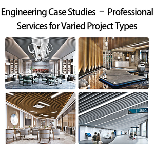 金属装飾材天井アルミ製ドロップシーリングタイル600x600クリップイン式吊り下げ式偽天井タイル防水壁パネル - Product Image 2