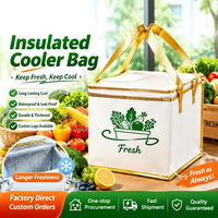 Sac isotherme en mousse EPE avec logo personnalisé, sac isotherme pour fruits et légumes de supermarché, grande capacité, sac de refroidissement portable
