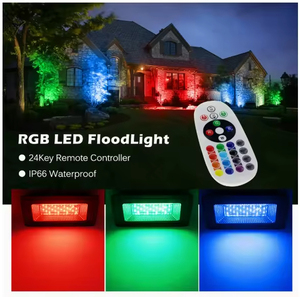 <span class=keywords><strong>Foco</strong></span> <span class=keywords><strong>LED</strong></span> de 100W 50W AC 220V con Enchufe EU/AU, Control Remoto IR, para Exteriores, Jardín, Paisaje, IP66 Impermeable, <span class=keywords><strong>RGB</strong></span> - Product Image 4