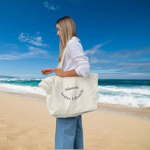 กระเป๋าผ้าแคนวาสขนาดใหญ่พิเศษสำหรับเดินทาง ปรับแต่งได้ พร้อมหูหิ้ว โปรโมชั่น - Product Image 2