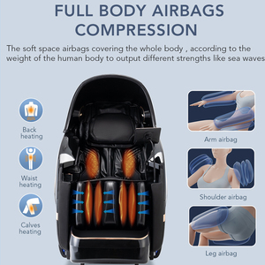 Masajeador de relajación <span class=keywords><strong>real</strong></span> más confiable, silla de masaje Shiatsu blanca 4d con función de música - Product Image 3