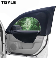 2 Pièces Pare-Soleil de Voiture pour Vitre Latérale, Housse Anti-UV en Maille Respirante avec Fermeture Éclair, Accessoires d'Écran de Fenêtre Auto pour Voitures