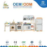 Ensemble de cuisine en bois pour enfants, jouet de simulation, four et réfrigérateur, jouet éducatif Montessori, vente en gros OEM ODM