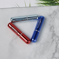 Bon prix vide en verre mini bouteille de parfum aluminium métal rechargeable atomiseur de parfum vaporisateur