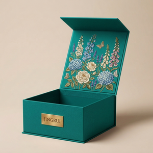 Scatole di Imballaggio Rigide Pieghevoli di Lusso Personalizzate con Logo Verde e Nero, Riciclabili, Scatola Regalo in Carta con Coperchio Magnetico - Product Image 1
