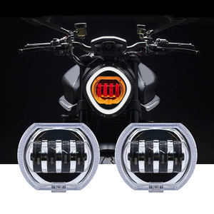 Faro LED H4 Devil Eye de 2.5 pulgadas, 30W, 12V-80V, impermeable, 3000 lúmenes, 6000-6500K, luz de conducción para motocicleta, ojo de ángel - Product Image 6