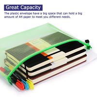 Pochette de rangement en maille PVC multi-tailles à fermeture éclair pour documents et jouets – Grande vente