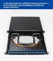 Panneau de brassage fibre optique 12 ports SC UPC 1U pour montage en rack 19 pouces OTB, garantie 1 an