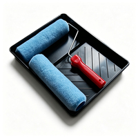 Kit de peinture mural Sanfine : Rouleau de peinture en fibres synthétiques, bac à peinture, manche de rouleau Runner Pro, outil de finition des bords, livraison directe