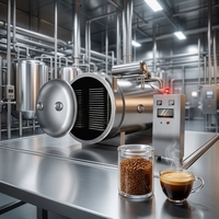 Complete koffie-vriesdroger met geïntegreerde aromarecuperatie voor duurzame productie van oplosbare koffie