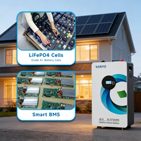 Système solaire 51,2 V 16 kWh Lifepo4 Energy Powerwall, batterie lithium 48 V 15 kWh, système solaire, batterie de stockage domestique