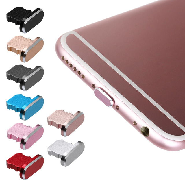 Practical Dustproof Cover for iphone Charger Dock Metal Anti Dust Charger Dock Plug Stopper Cap for iPhone for Iwatch