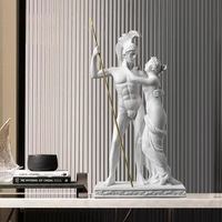 Statue en résine artisanale et peinte à la main, représentant une déesse guerrière nordique grecque, art populaire, décoration d'intérieur, Vénus Mars