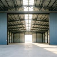 Kit de construction métallique PEB, structure en acier galvanisé extensible à faible teneur en carbone, certifiée CE, hangar pour avions