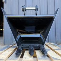 Bêche à tranchée étroite trapézoïdale de type V en acier résistant à l'usure Q345B/NM400 avec dents de pelle, adaptée aux excavatrices de 1 à 80 tonnes