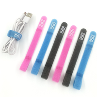 200mm Nylon Réutilisable Autobloquant Sangle Organisateur Crochet et Boucle Attache de Câble