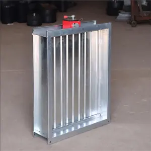 Electric Air Volume Control Fire Automatic Galvanized Steel Damper With Motorized Actuator