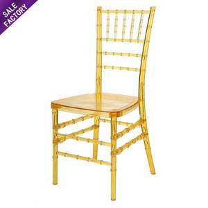 Luxury Fashion Party Furniture Sillas Event Wedding Hotel Outdoor Banquet Gold Clear Crystal Acrylic Transparent Chiavari <b>Chair</b> - Product Image 1
