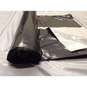 Quality 5MIL 6MIL 24' x 100' black and white film plastic panda film feed fresh silage cover vapor barrier silage tarp