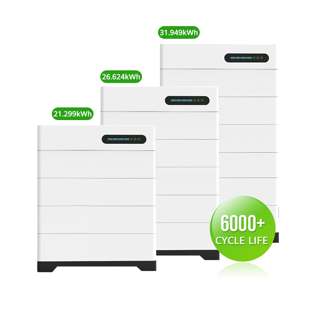 High-voltage Stacked Lithium Battery 15kw-42kw LFP 6000 Cycle LiFePO4 Battery with WiFi Smart BMS System for Solar System