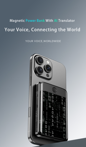 Batterie externe magnétique à chargement sans fil Grace 2025 avec logo personnalisé, 10000 mAh, conception innovante en alliage d'aluminium, 18W, pour location IA - Product Image 3