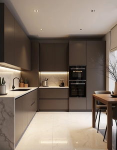 Ensemble de meubles de cuisine en MDF, cuisine en forme de L, moderne, laqué, modulaire, écologique, sur mesure, conception gratuite pendant 48 heures - Product Image 3