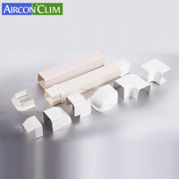 Vente directe usine – Gaine de protection droite en PVC blanc de 2 m pour conduites de climatisation et mini-split