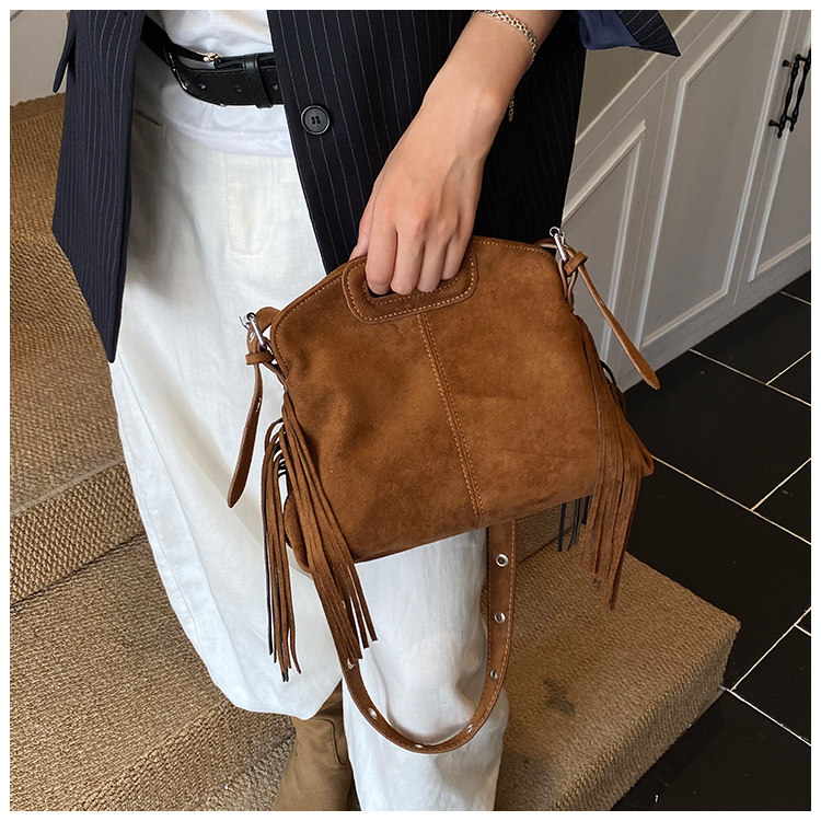 Stylish Suede Fringe Bags - Women's Crossbody Handbags