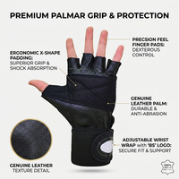 Guantes Deportivos de Medio Dedo, Transpirables, Antideslizantes, con Cierre Magnético, para Ciclismo, Levantamiento de Pesas, Entrenamiento, Gimnasio, Pesca al Aire Libre, Unisex