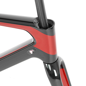 Cadre de vélo de gravier en fibre de carbone V6 léger noir et rouge pour VTT - Product Image 1