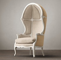 2024 chaise rembourrée Antique en bois massif Patchwork couleur mode loisirs chaise longue/chaise cage à oiseaux en fibre de verre
