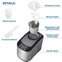 Machine à glace automatique Hicon, best-seller, pour la fabrication de glaces maison