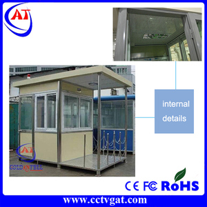 Cabina di Sicurezza Quadrata Verde in Acciaio, Prefabbricata, Resistente alle Intemperie, Chiosco di Guardia Esterno Portatile per Parcheggio - Product Image 5