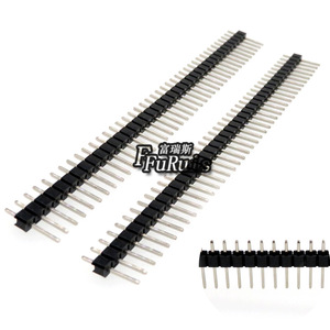 หัวต่อพินแบบแถวเดียว FuRuis 2.54 ขนาด 1x40P แบบเข็มตรง สำหรับประกอบอุปกรณ์อิเล็กทรอนิกส์ - Product Image 1
